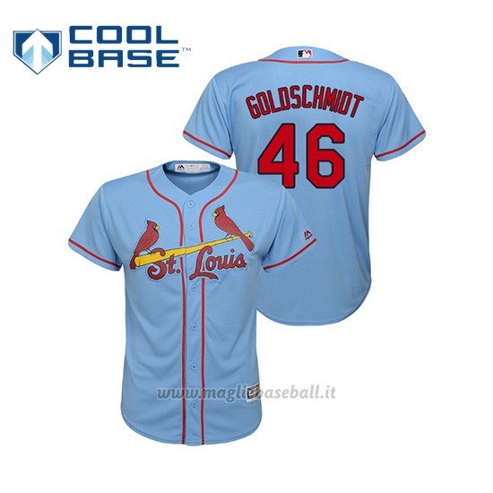 Maglia Baseball Bambino St. Louis Cardinals Paul Goldschmidt 2019 Cool Base Majestic Alternato Horizon Blue